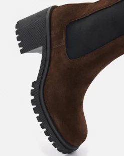 BOTTINES CHELSEA LINNA/VEL CHOCOLAT
