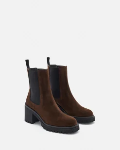 BOTTINES CHELSEA LINNA/VEL CHOCOLAT