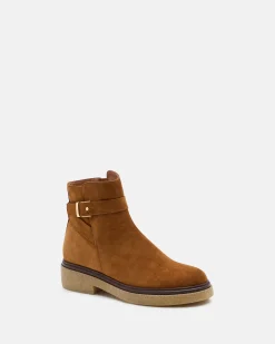 BOTTINES EVEN/VEL COGNAC