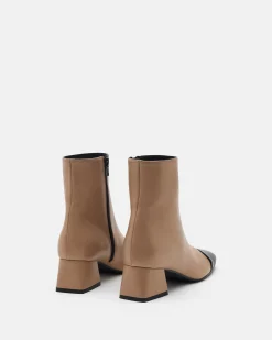 BOTTINES FALLON NOIR BEIGE