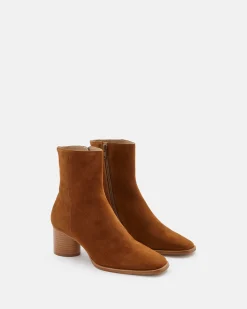 BOTTINES KELIANA/VEL COGNAC