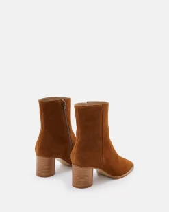 BOTTINES KELIANA/VEL COGNAC