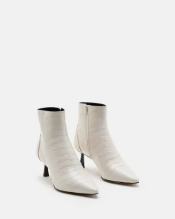 BOTTINES KOSHI/CROCO ÉCRU