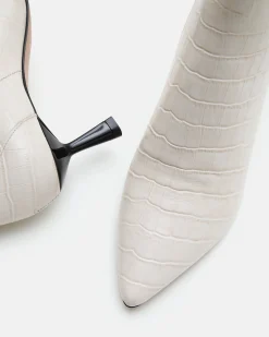 BOTTINES KOSHI/CROCO ÉCRU