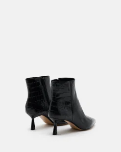 BOTTINES KOSHI/CROCO NOIR