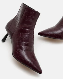 BOTTINES KOSHI/CROCO POURPRE