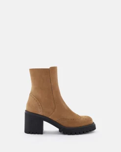 BOTTINES LINNY/VEL TAUPE