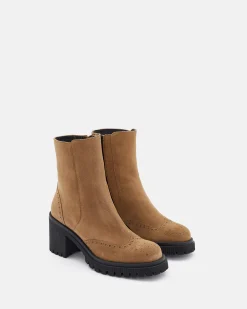 BOTTINES LINNY/VEL TAUPE