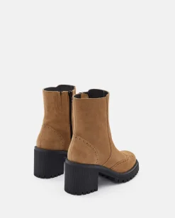 BOTTINES LINNY/VEL TAUPE