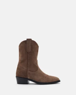 BOTTINES MEMPHIS/VEL TAUPE