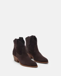 BOTTINES MENDOCINO/VEL CHOCOLAT