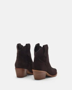 BOTTINES MENDOCINO/VEL CHOCOLAT