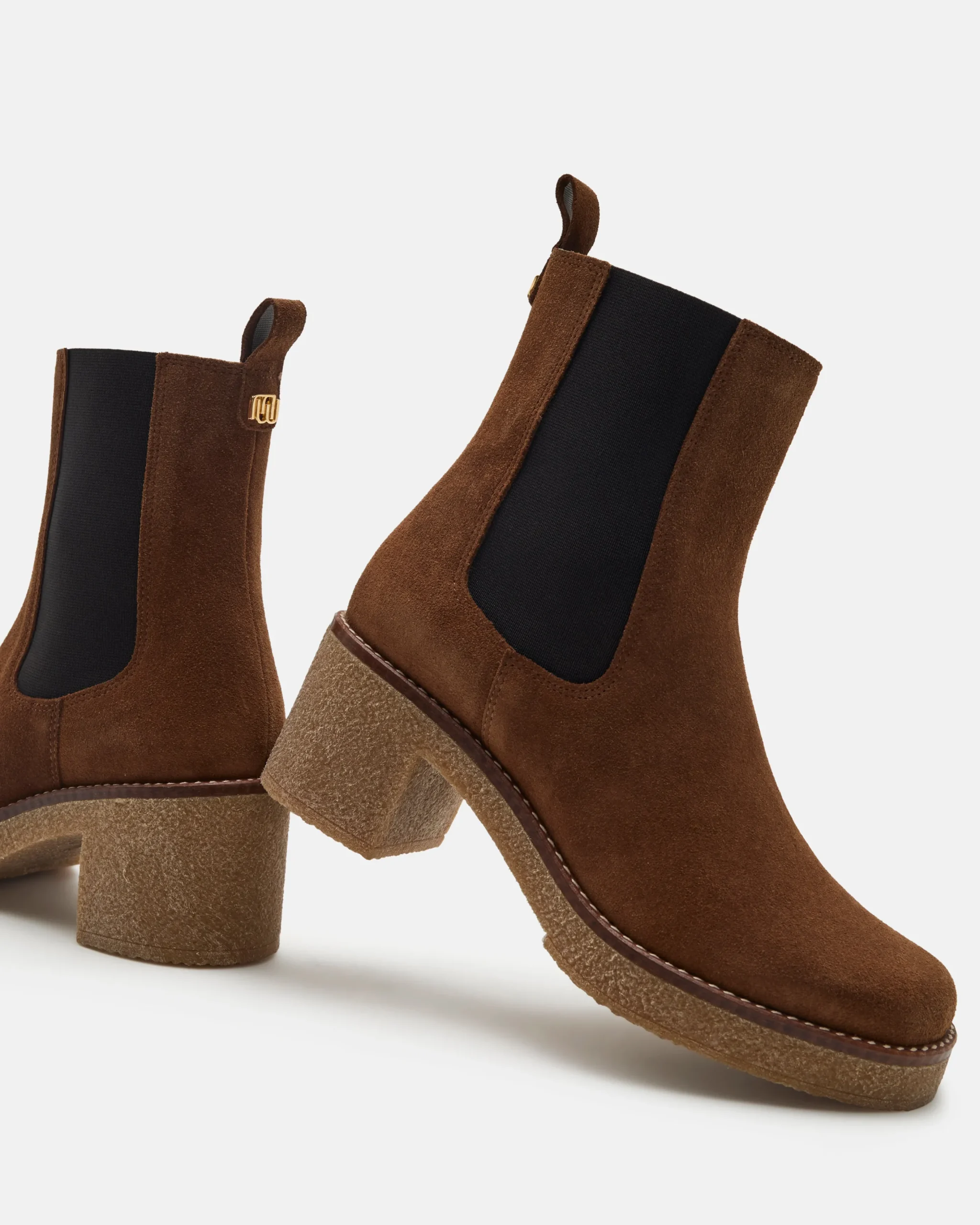 BOTTINES MIRAGE/VEL COGNAC