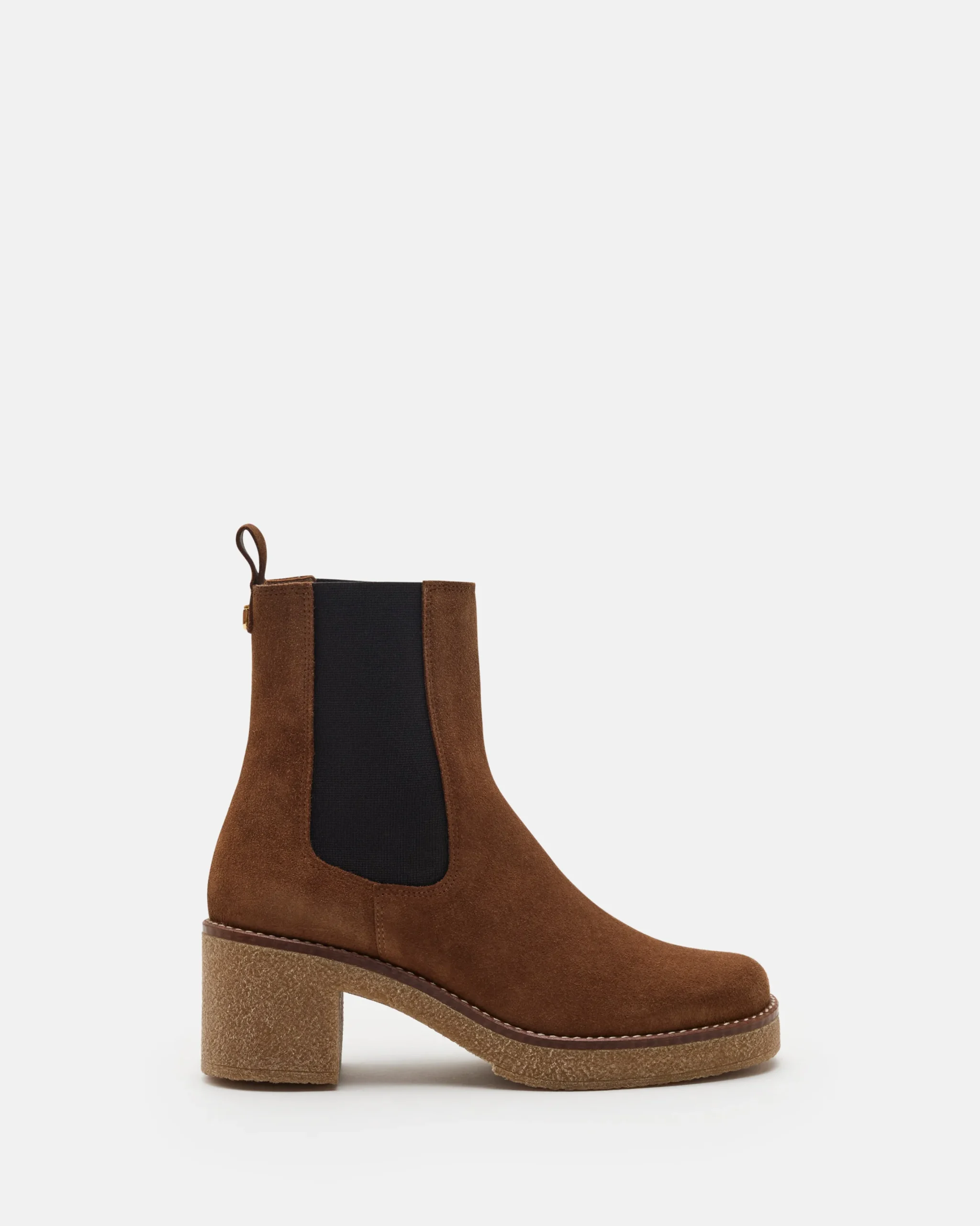 BOTTINES MIRAGE/VEL COGNAC