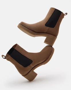 BOTTINES MIRAGE/VEL TAUPE