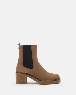 BOTTINES MIRAGE/VEL TAUPE