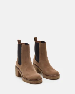BOTTINES MIRAGE/VEL TAUPE