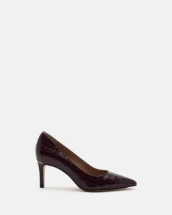 ESCARPINS KAITLYN/CROCO POURPRE