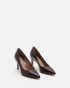 ESCARPINS KAITLYN/CROCO POURPRE