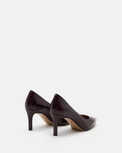 ESCARPINS KAITLYN/CROCO POURPRE