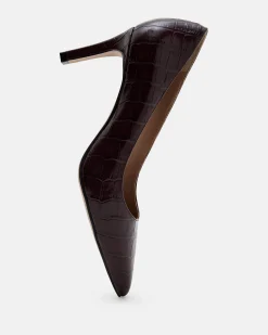 ESCARPINS KAITLYN/CROCO POURPRE