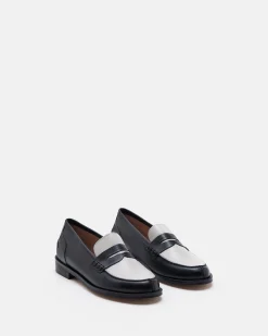 MOCASSINS MAURINE NOIR ÉCRU