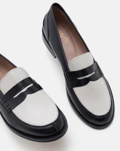 MOCASSINS MAURINE NOIR ÉCRU