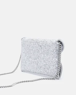 POCHETTE KLOW/STRASS ARGENT