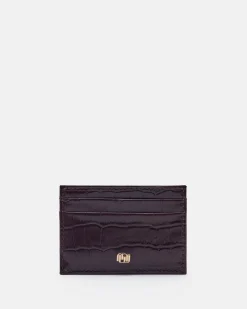 PORTE CARTES KALY/CROC POURPRE
