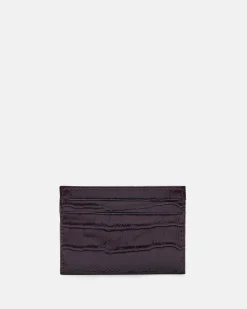 PORTE CARTES KALY/CROC POURPRE