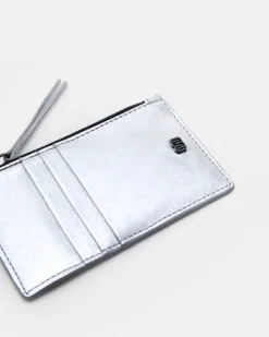 PORTE CARTES KAMILIA/MET ARGENT