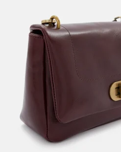 SAC CUIR GALI GRENAT