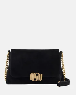 SAC CUIR VELOURS GEORGIA/VEL NOIR