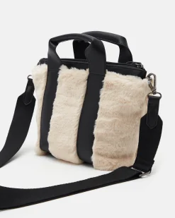 SAC MOYEN VOLUME BAYA/FUR ÉCRU
