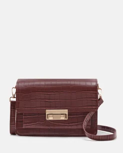 SAC MOYEN VOLUME JODY/CROC COGNAC