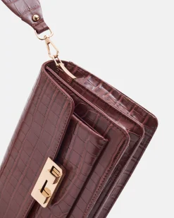 SAC MOYEN VOLUME JODY/CROC COGNAC