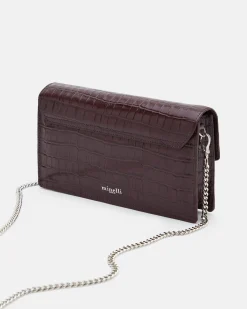 SAC PETIT VOLUME KATY/CROC POURPRE