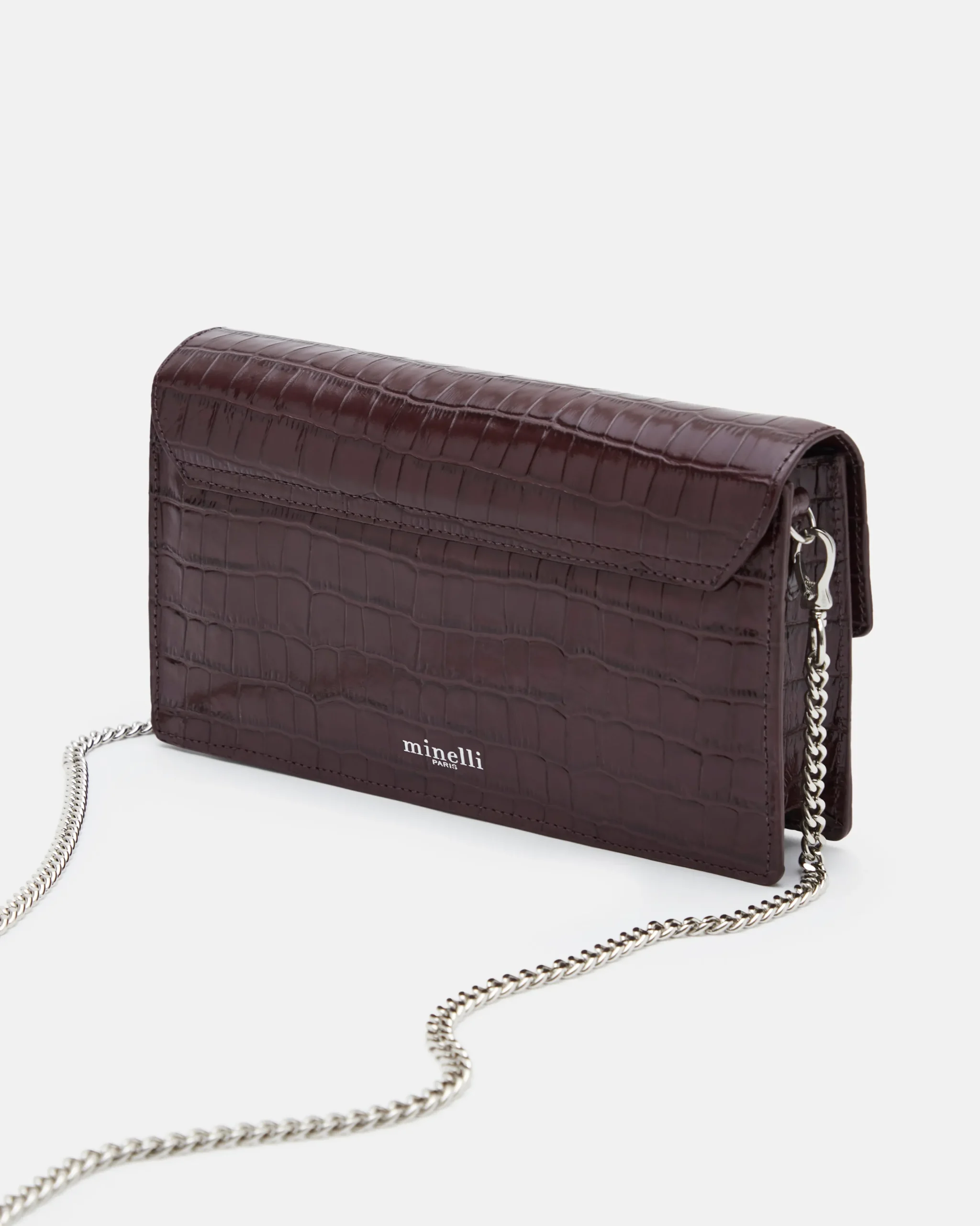 SAC PETIT VOLUME KATY/CROC POURPRE