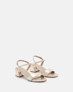 SANDALES CUSTODIA/MET PLATINE