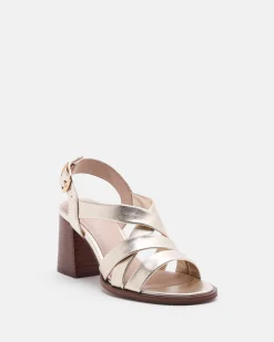 SANDALES JAVINE/MET PLATINE