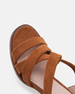 SANDALES JAVINE/VEL COGNAC