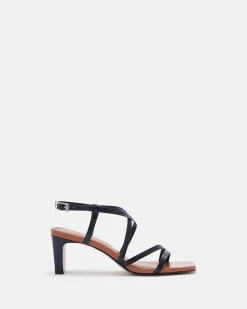 SANDALES KEIKO NOIR/COGNAC