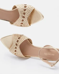 SANDALES KLEYA/MET PLATINE