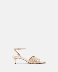 SANDALES KLEYA/MET PLATINE