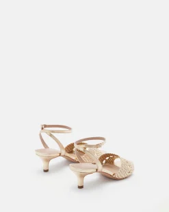 SANDALES KLEYA/MET PLATINE