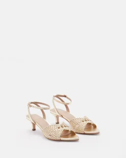 SANDALES KLEYA/MET PLATINE