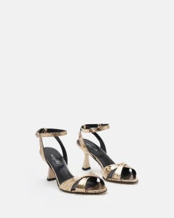 SANDALES NOEMIE/MET PLATINE