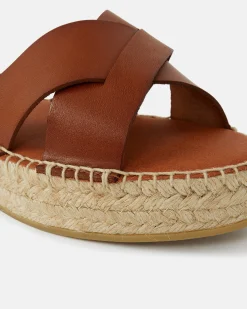 SANDALES PLAT ANTIA CUIR