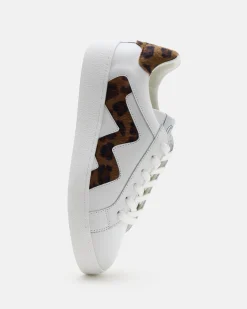 TENNIS CLELIA/PONY BLANC LÉOPARD
